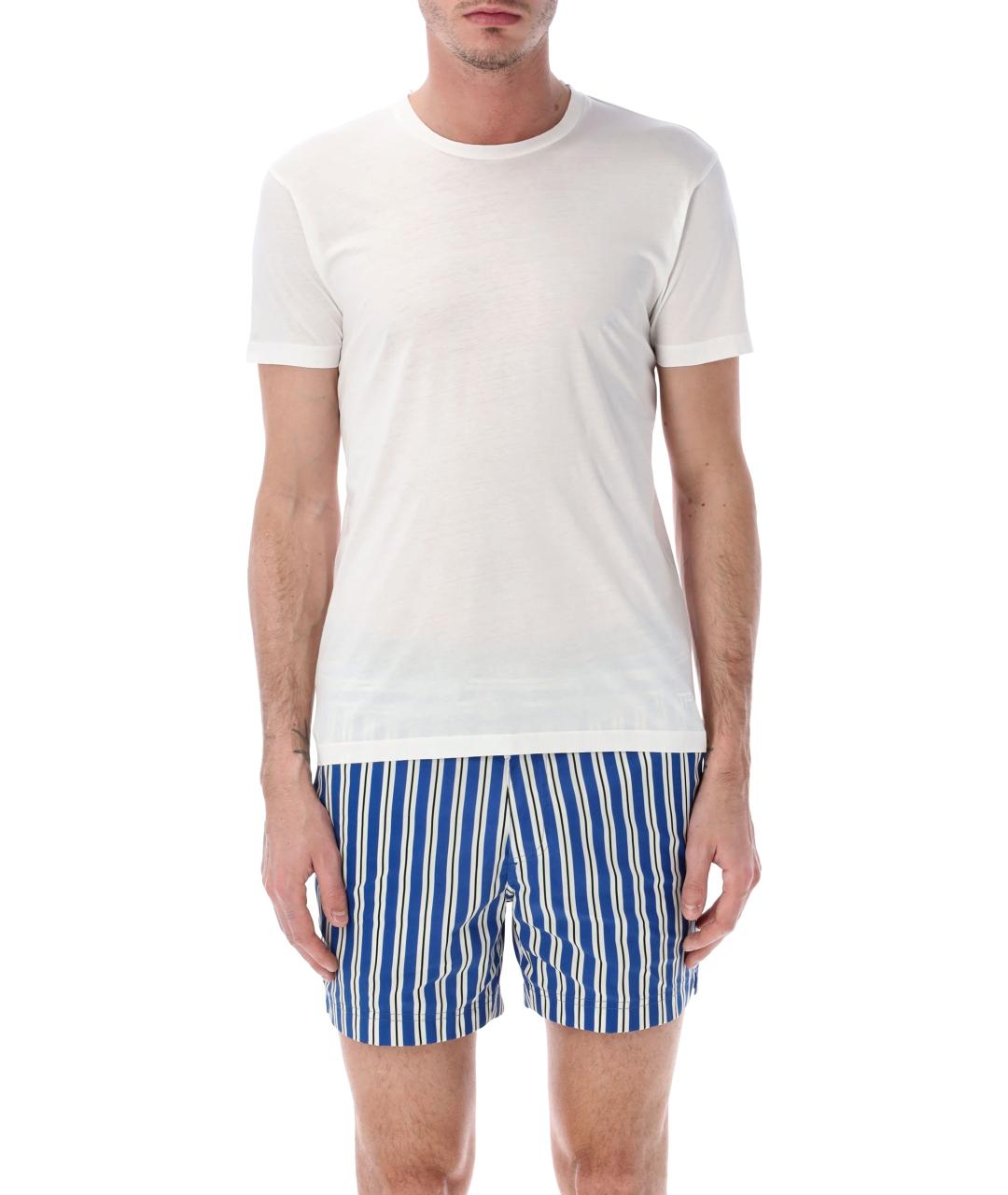 TOM FORD Белая хлопковая футболка, фото 1