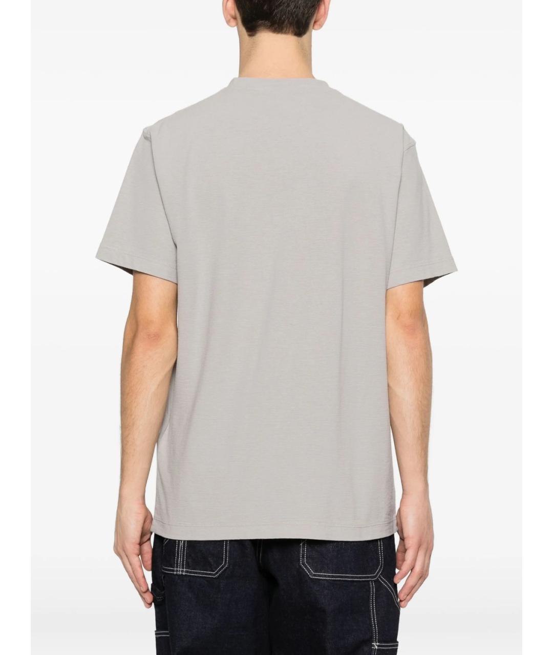 STONE ISLAND Серая хлопковая футболка, фото 2