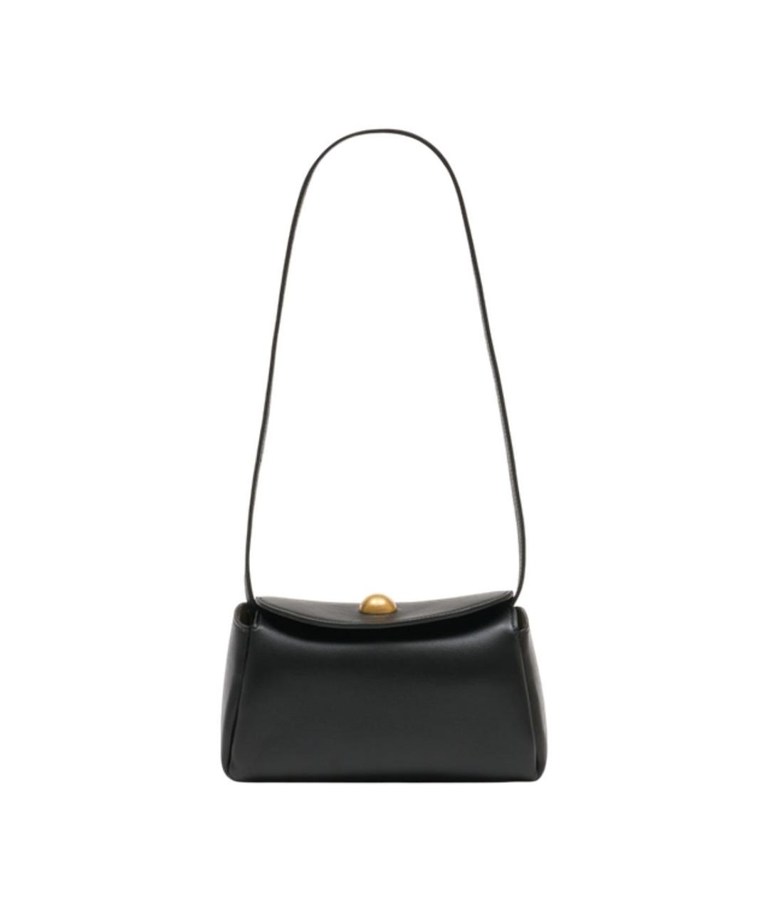 Ami Paris Черная кожаная сумка через плечо, фото 1