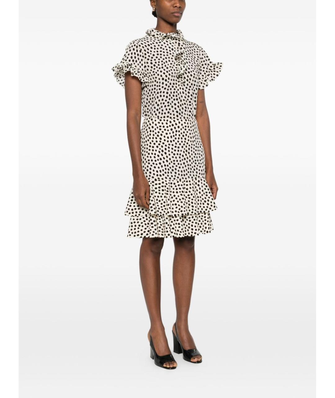 CHLOE Бежевая шелковая юбка мини, фото 3