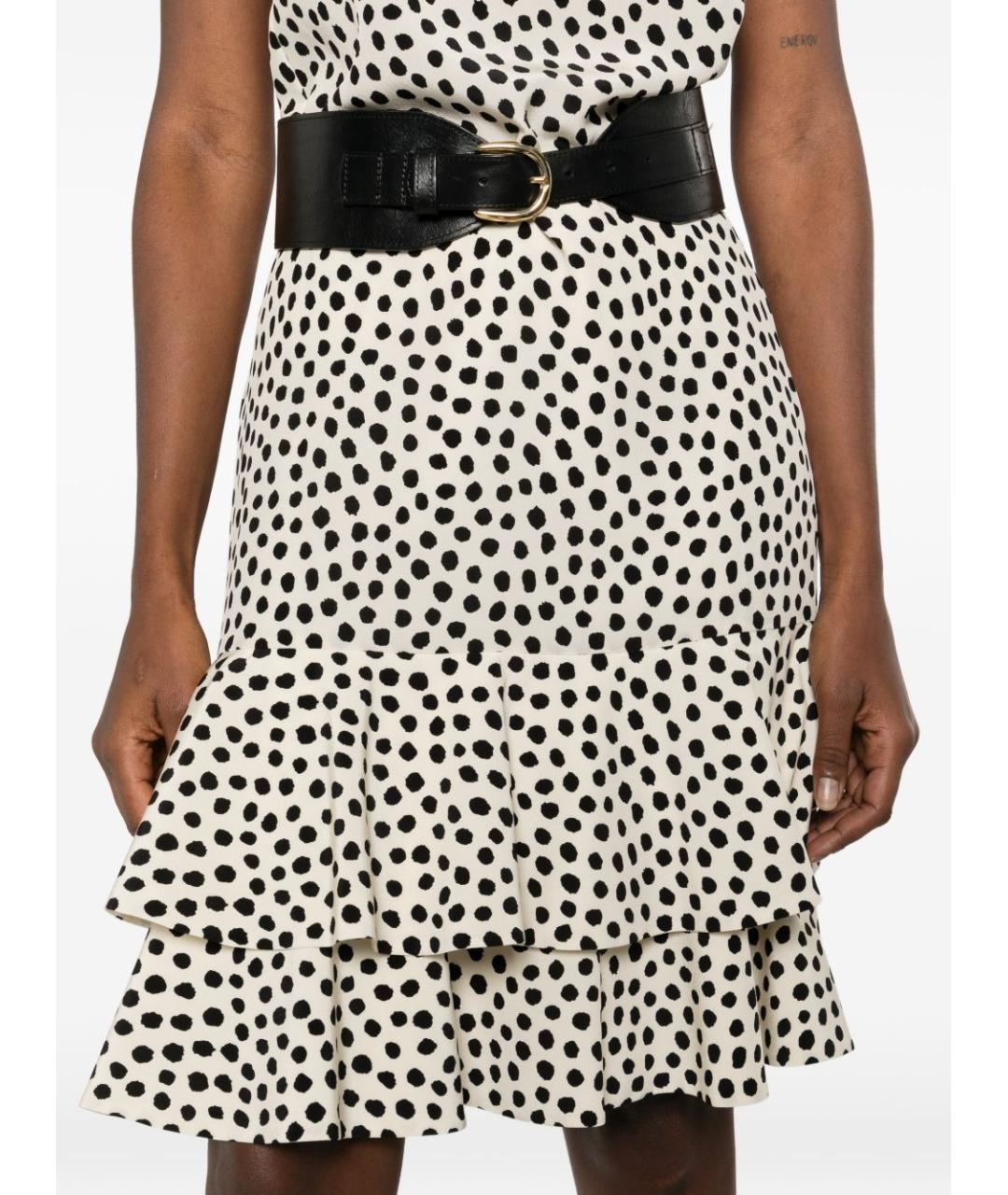 CHLOE Бежевая шелковая юбка мини, фото 2