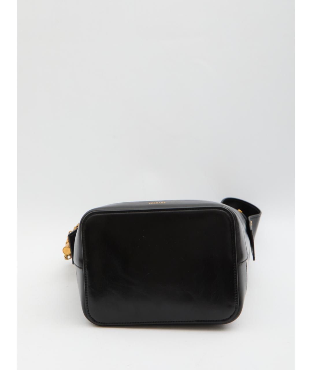 VERSACE Черная кожаная сумка через плечо, фото 3