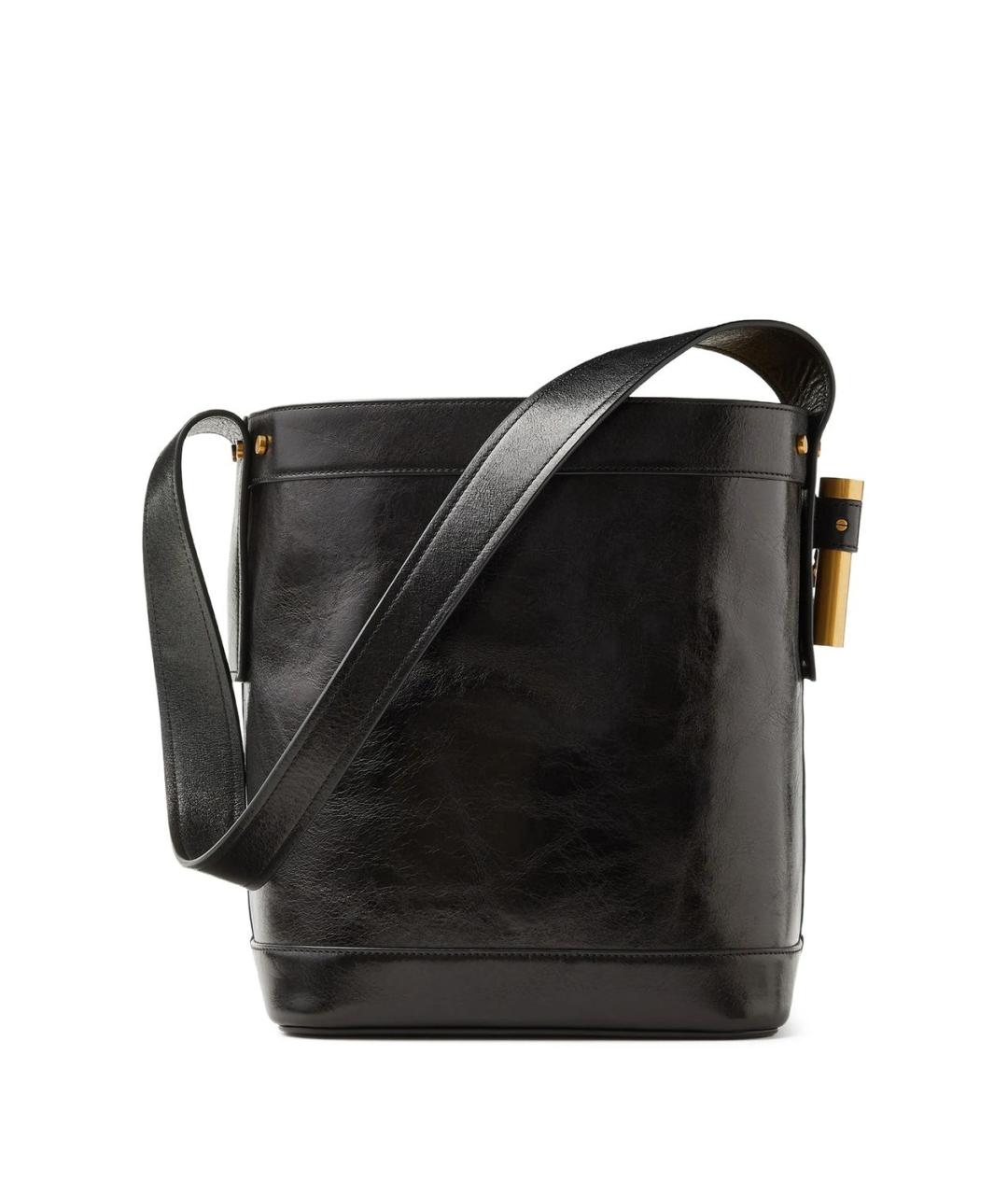 VERSACE Черная кожаная сумка через плечо, фото 5