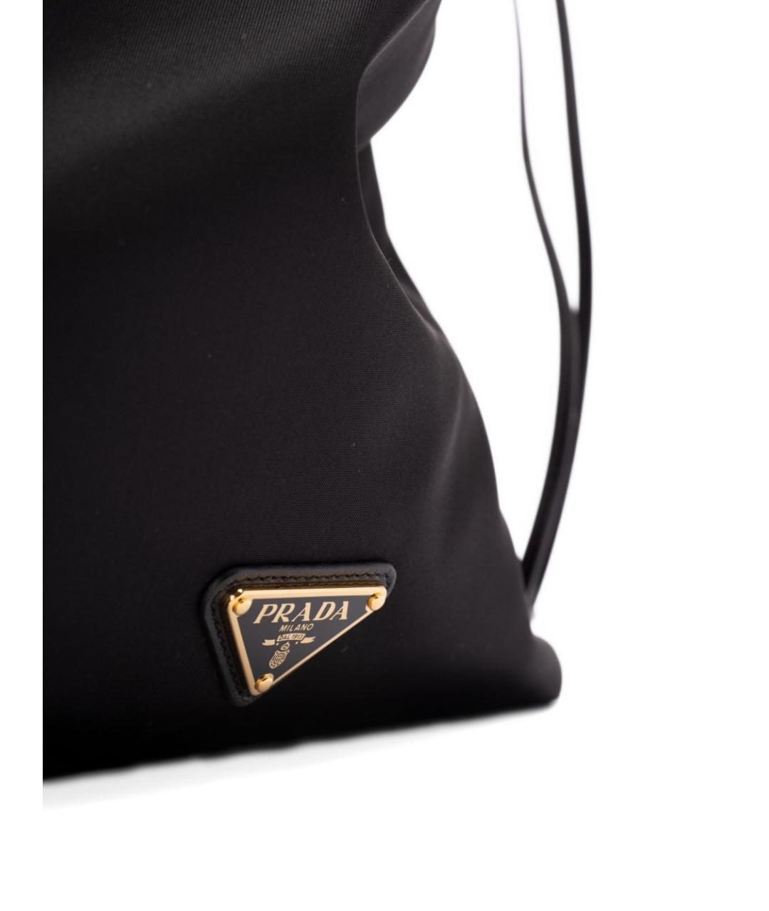 PRADA Черная синтетическая сумка с короткими ручками, фото 5