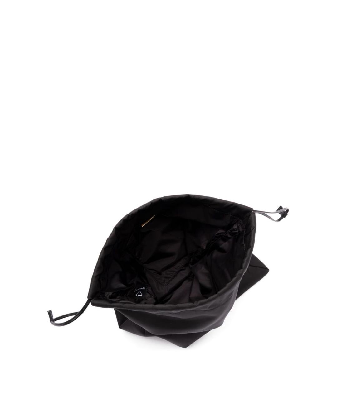 PRADA Черная синтетическая сумка с короткими ручками, фото 4