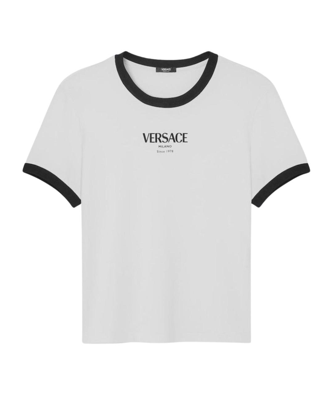 VERSACE Белая вискозная футболка, фото 1