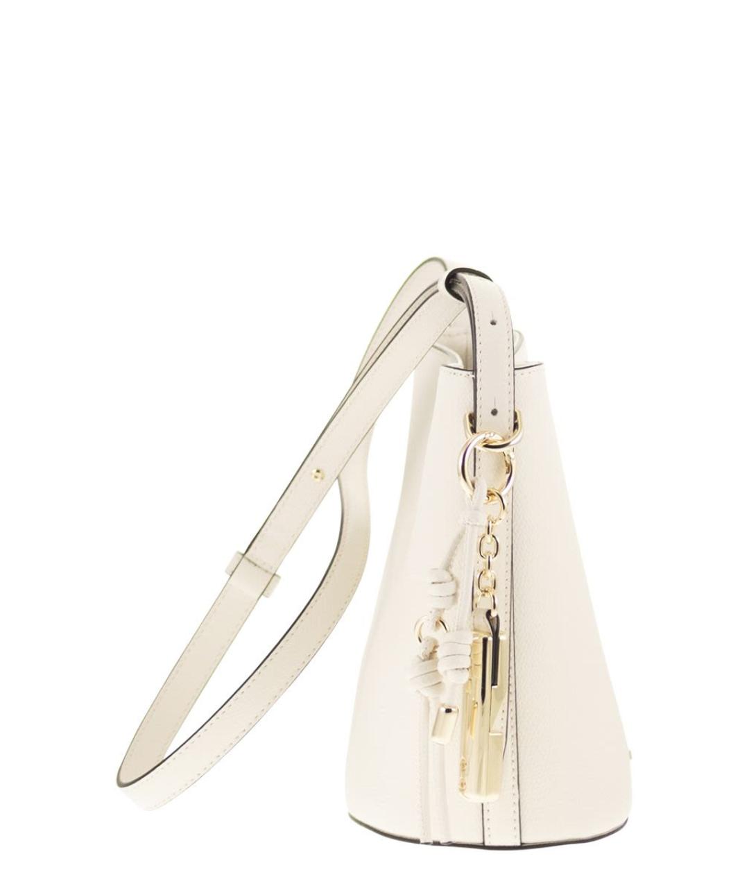 FURLA Белая кожаная сумка через плечо, фото 3