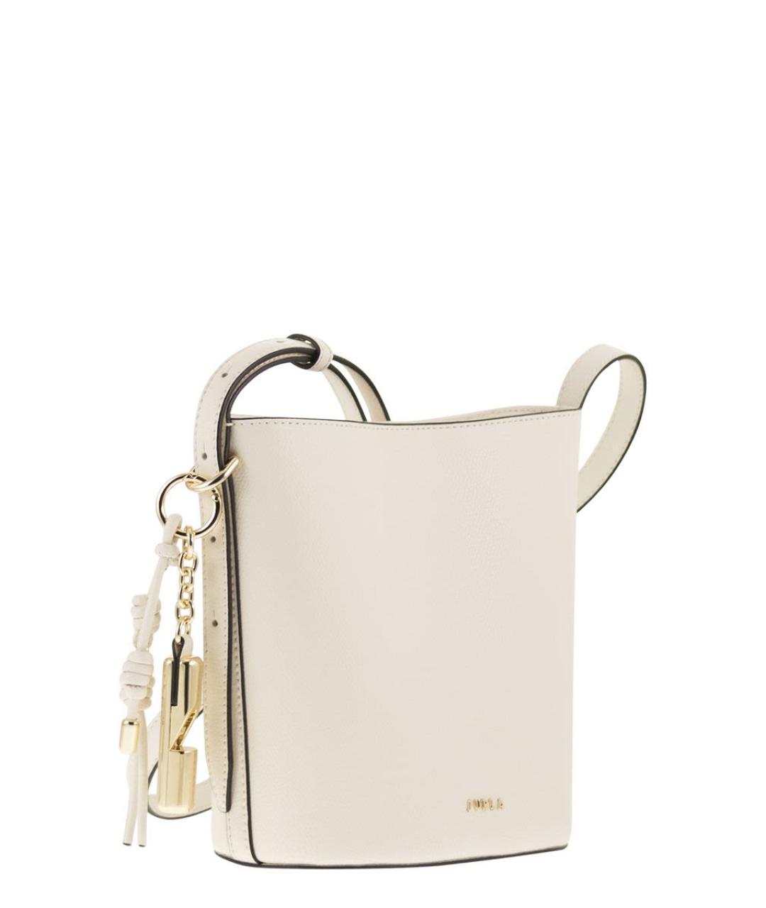 FURLA Белая кожаная сумка через плечо, фото 4