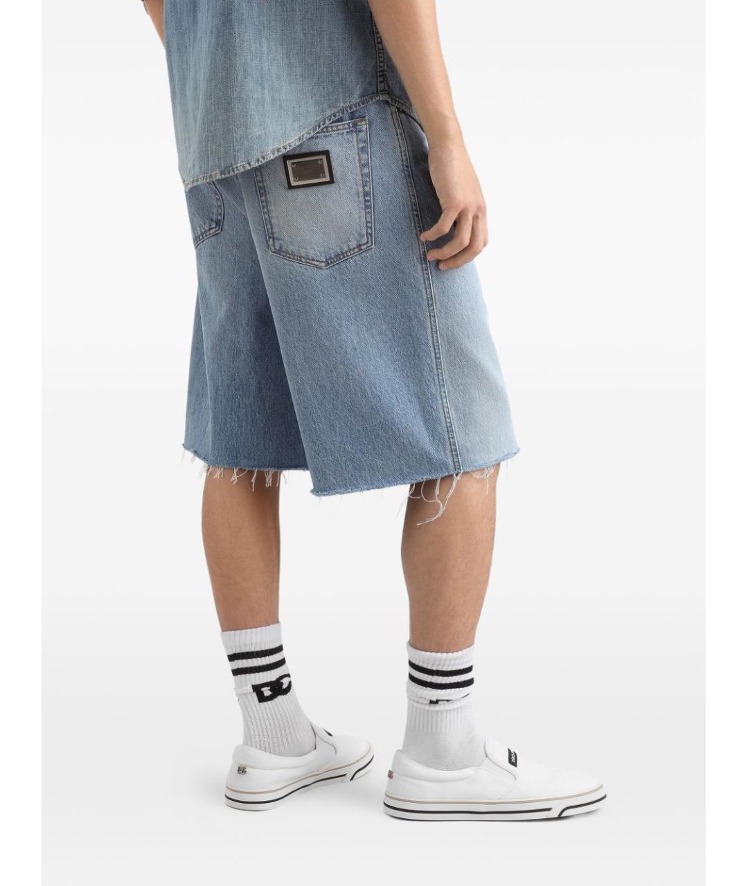 DOLCE&GABBANA Синие деним шорты, фото 2