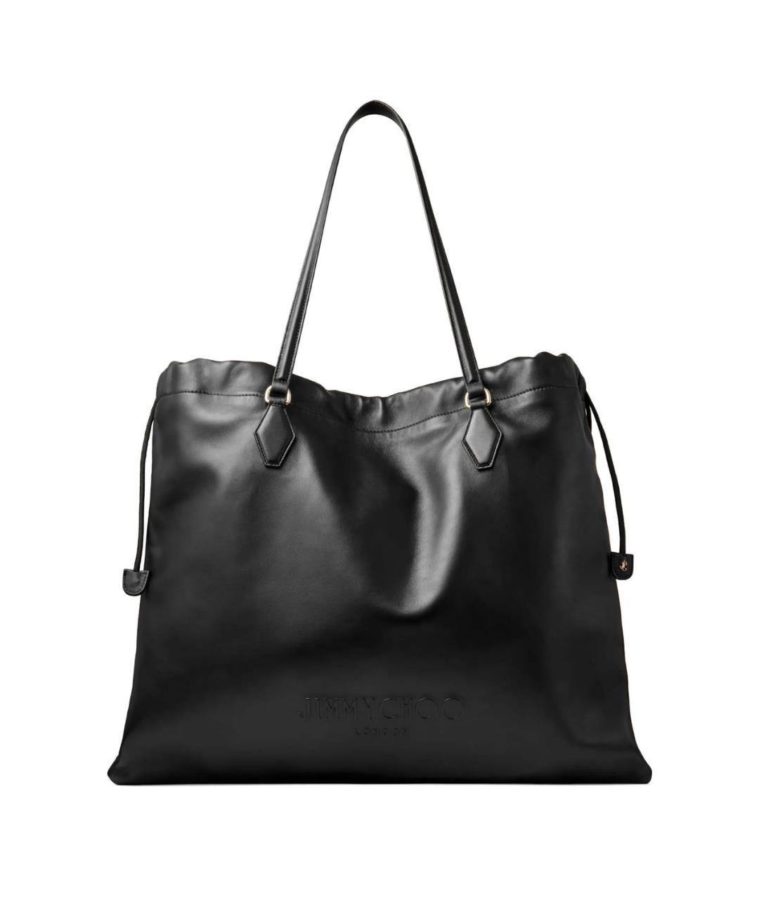 JIMMY CHOO Черная кожаная сумка тоут, фото 1