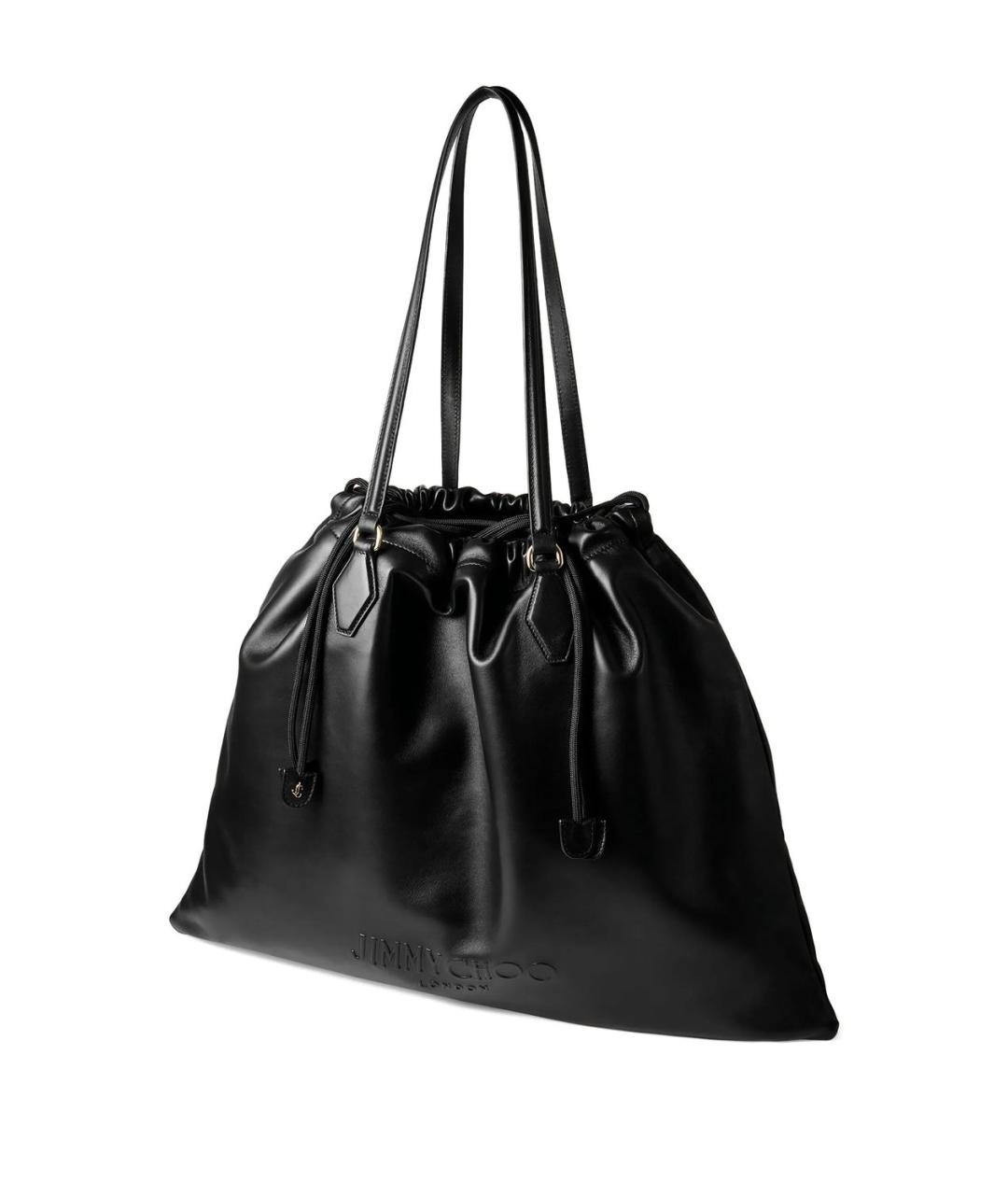 JIMMY CHOO Черная кожаная сумка тоут, фото 4
