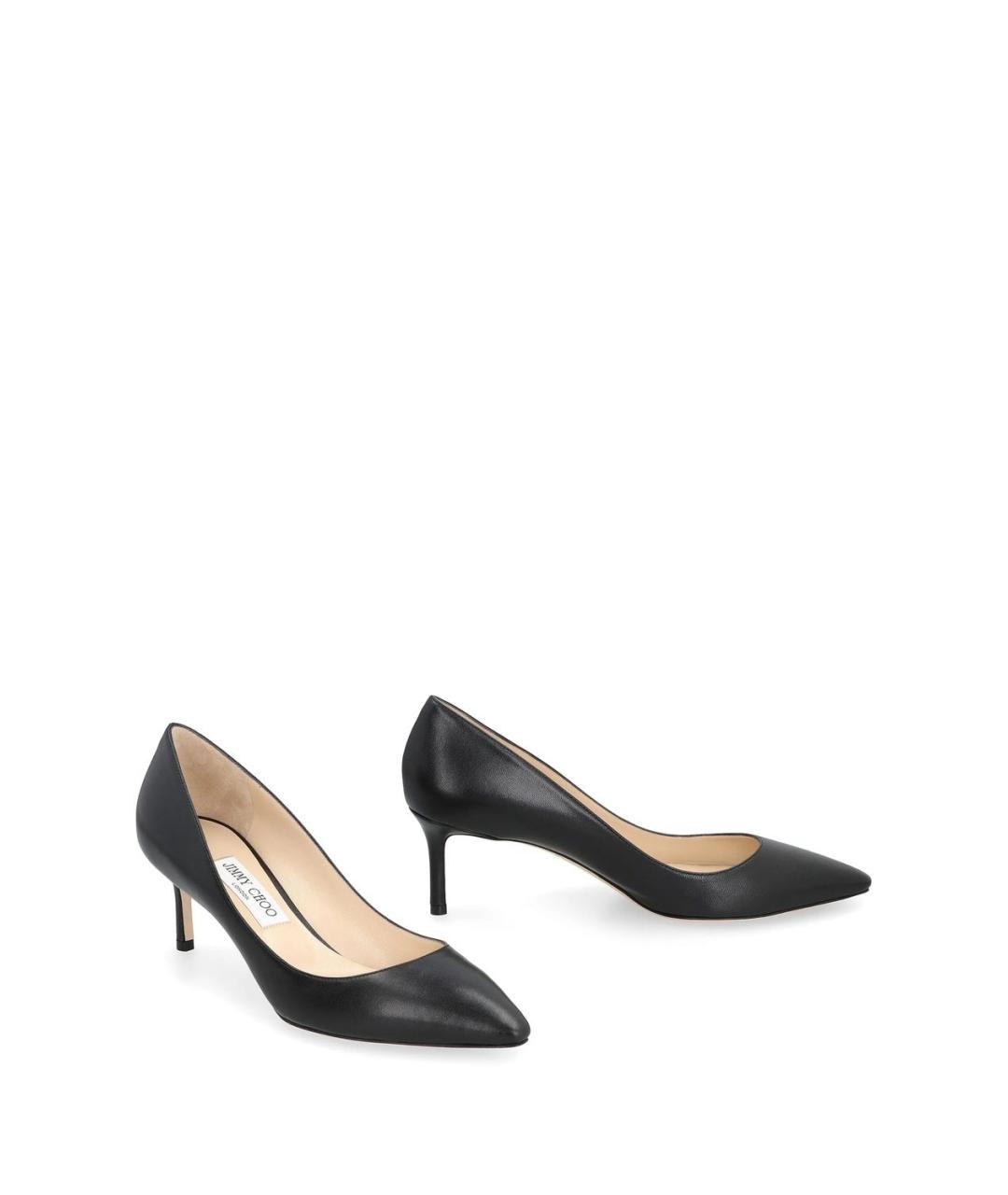 JIMMY CHOO Черные кожаные туфли, фото 4