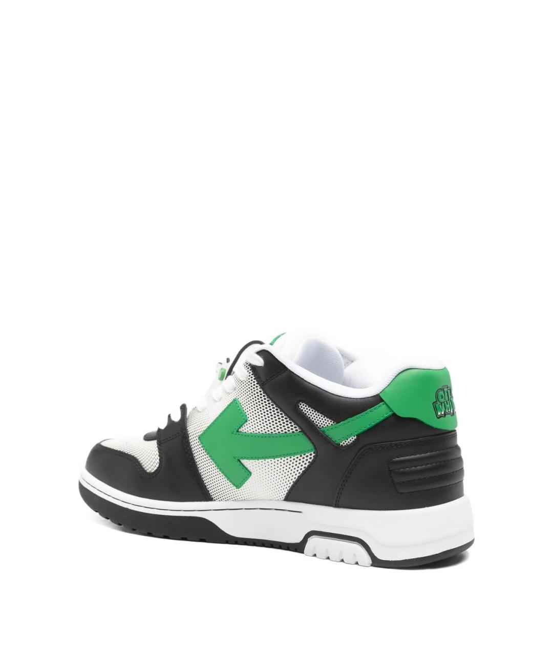 OFF-WHITE Черные кожаные низкие кроссовки / кеды, фото 2