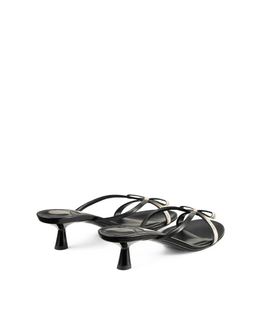 JIMMY CHOO Черные кожаные мюли, фото 3