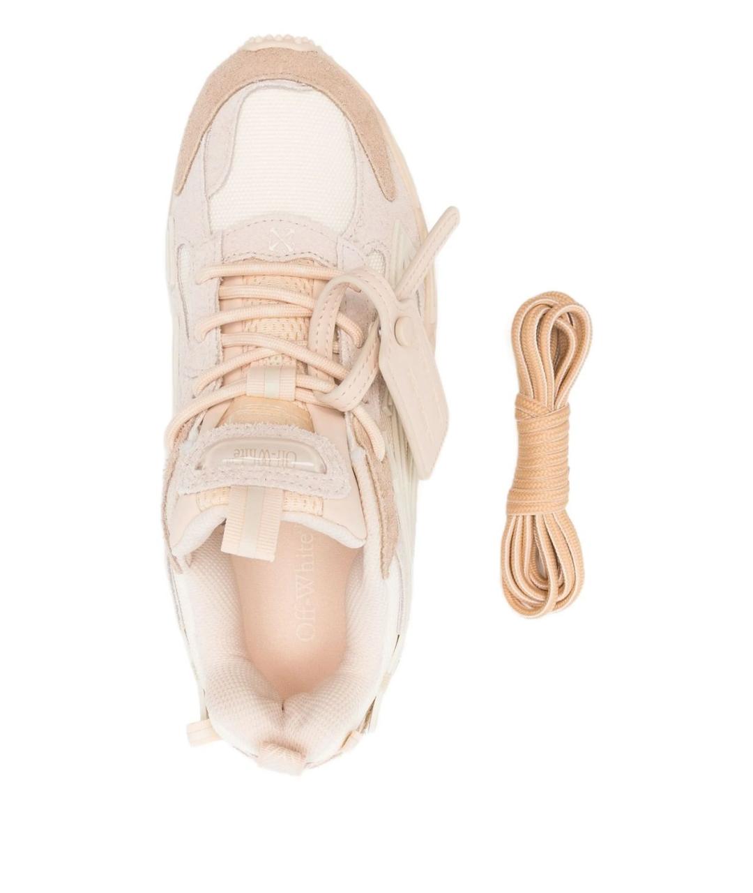 OFF-WHITE Бежевые синтетические кроссовки, фото 3