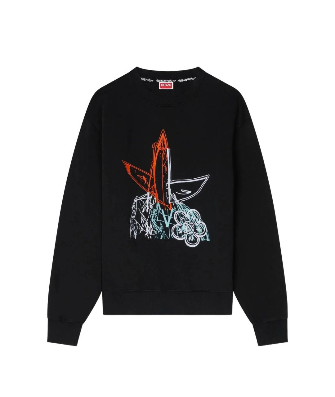 KENZO Черный хлопковый джемпер / свитер, фото 1