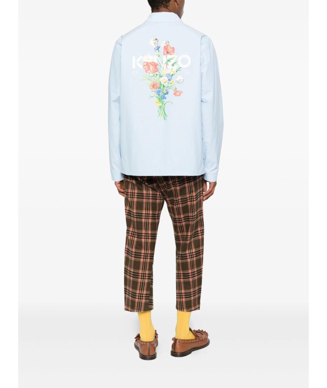 KENZO Голубая хлопковая куртка, фото 3