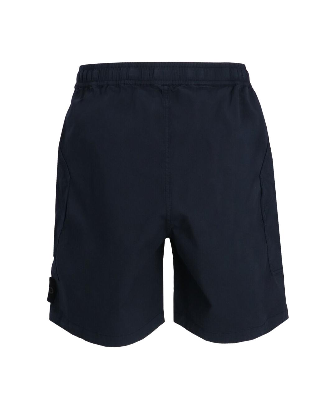 STONE ISLAND Синие хлопковые шорты, фото 2