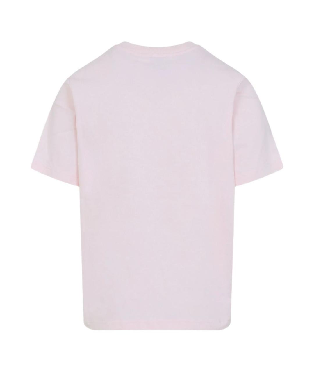 CASABLANCA Розовая хлопковая футболка, фото 3