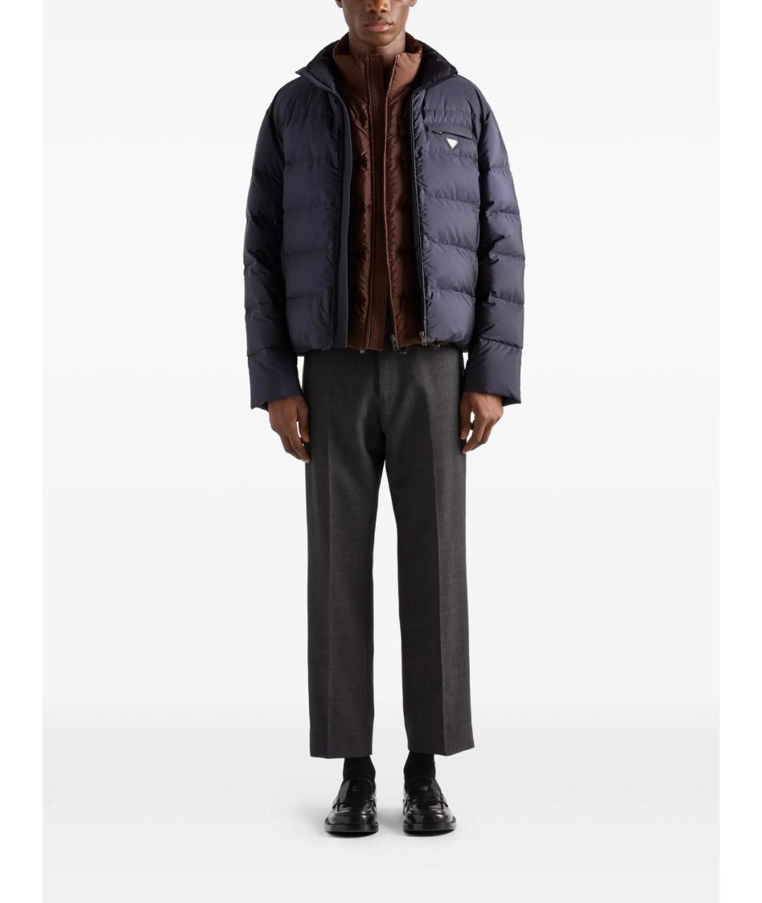 PRADA Синяя полиамидовая куртка, фото 2