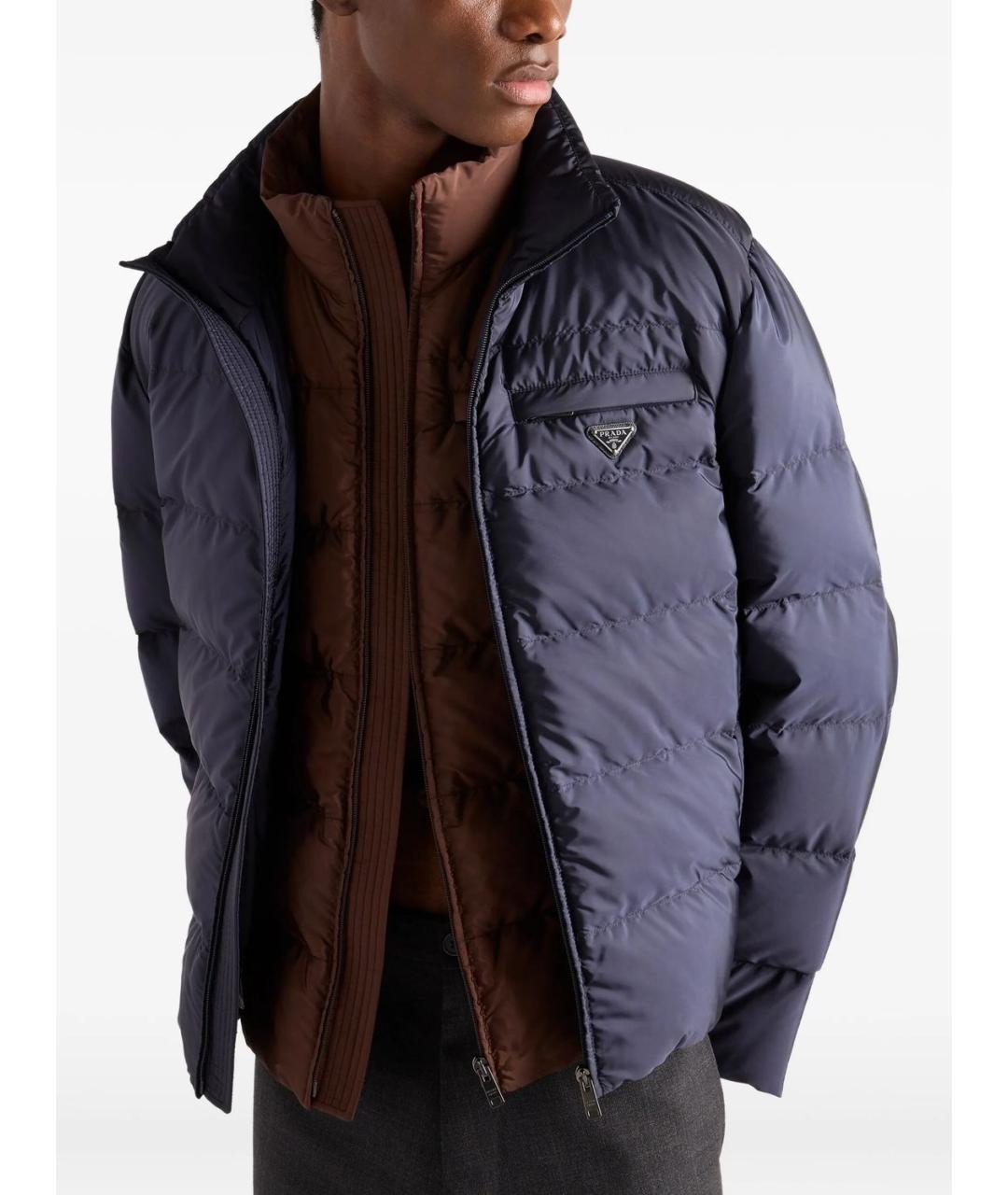 PRADA Синяя полиамидовая куртка, фото 3