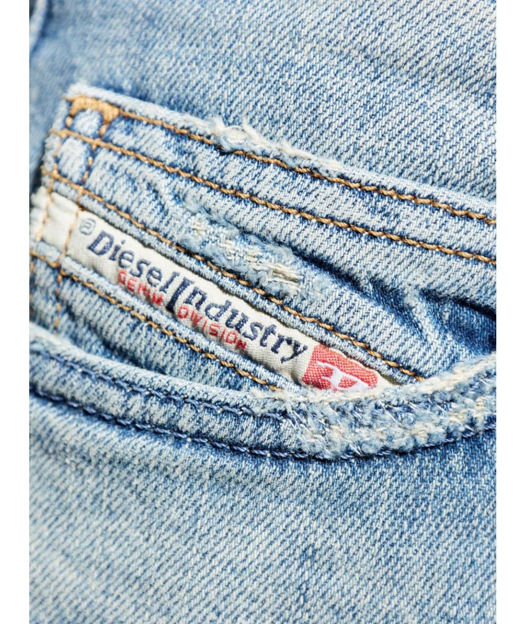 DIESEL Голубые хлопковые джинсы скинни, фото 4