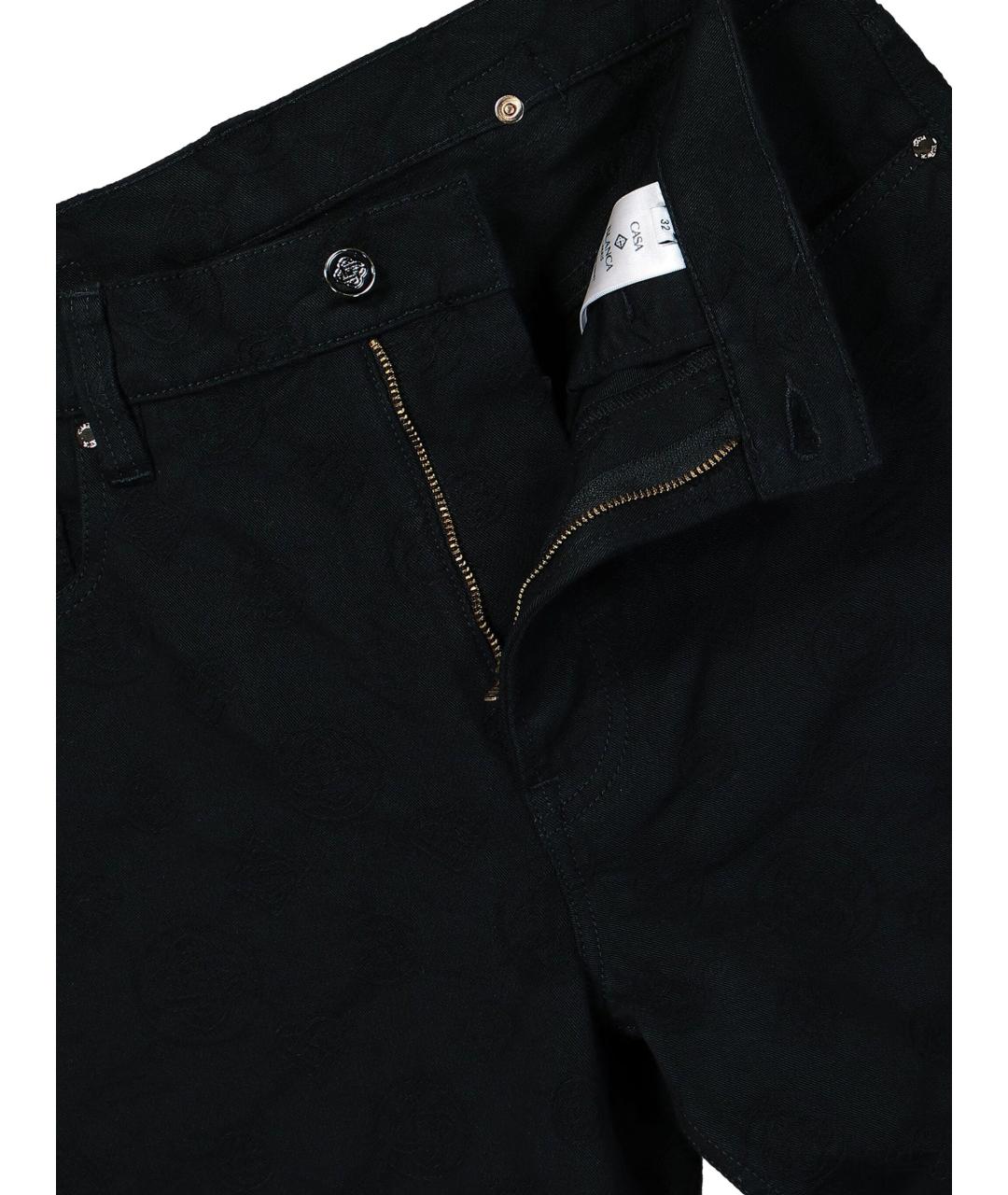 CASABLANCA Черные хлопковые повседневные брюки, фото 4