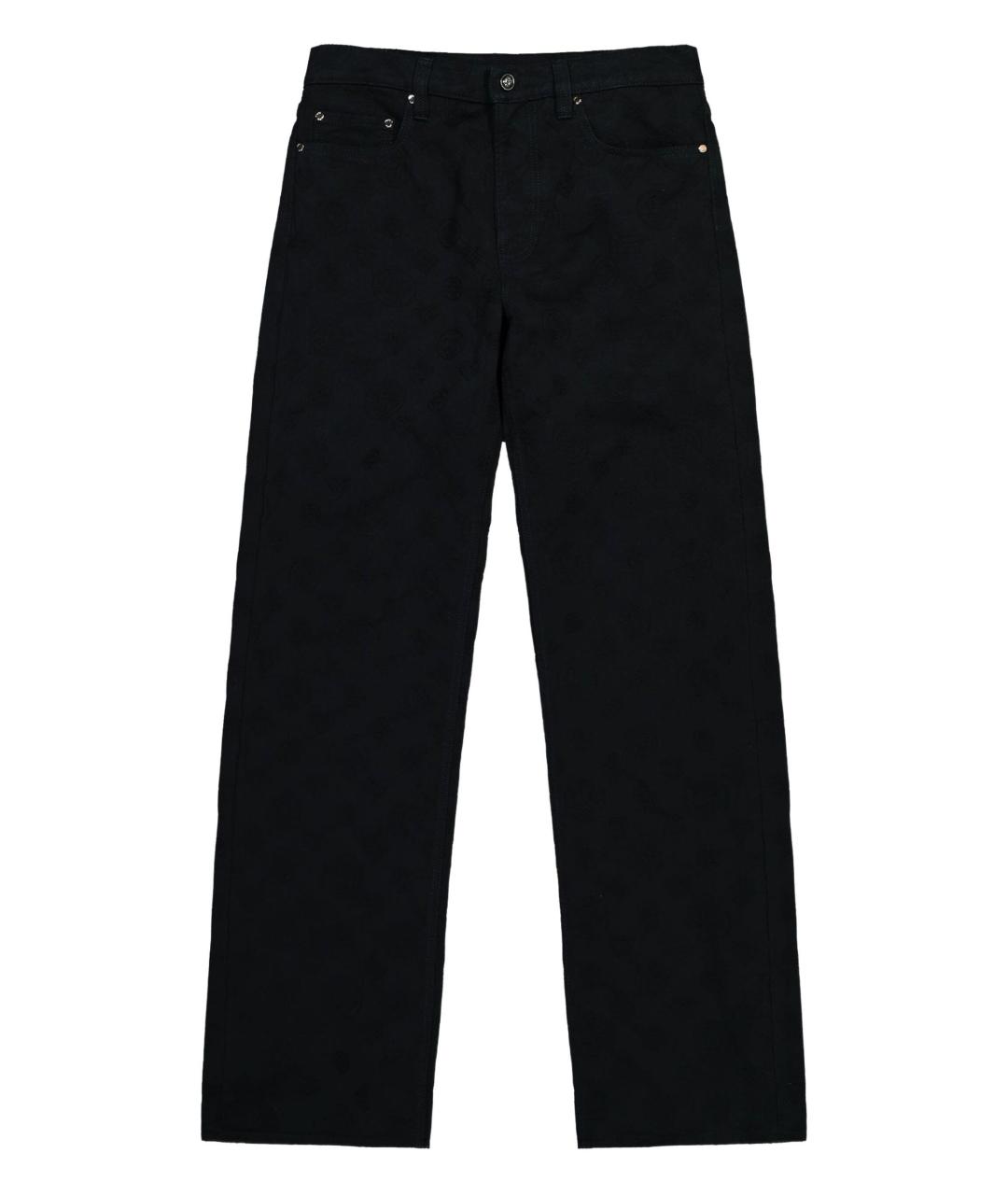 CASABLANCA Черные хлопковые повседневные брюки, фото 1