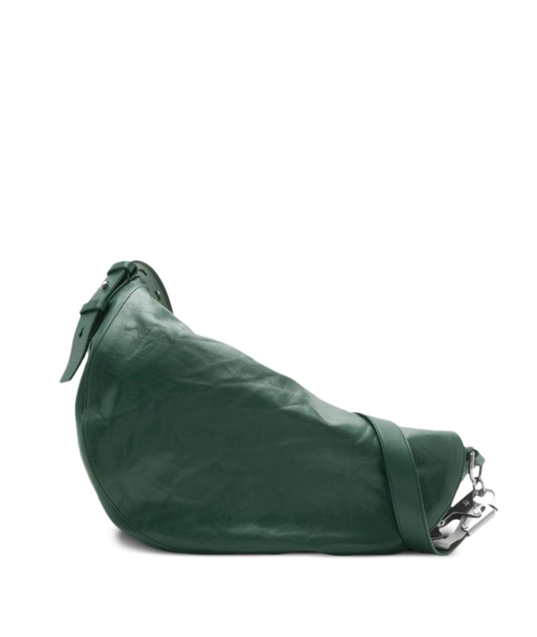 BURBERRY Зеленая кожаная сумка с короткими ручками, фото 4