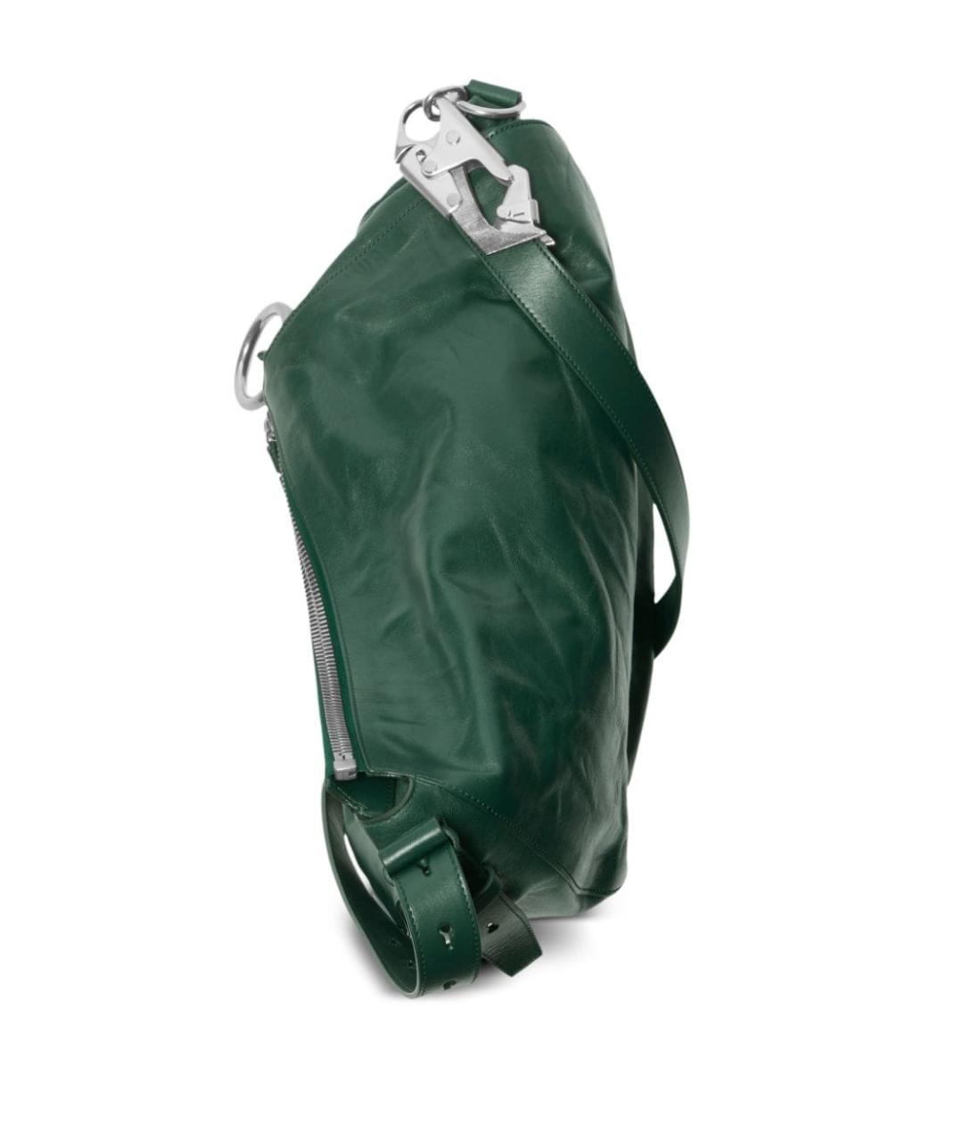 BURBERRY Зеленая кожаная сумка с короткими ручками, фото 5