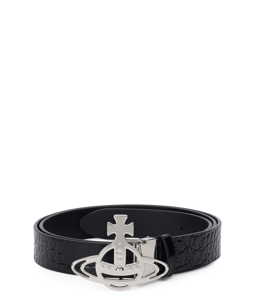 VIVIENNE WESTWOOD Черный кожаный ремень, фото 1