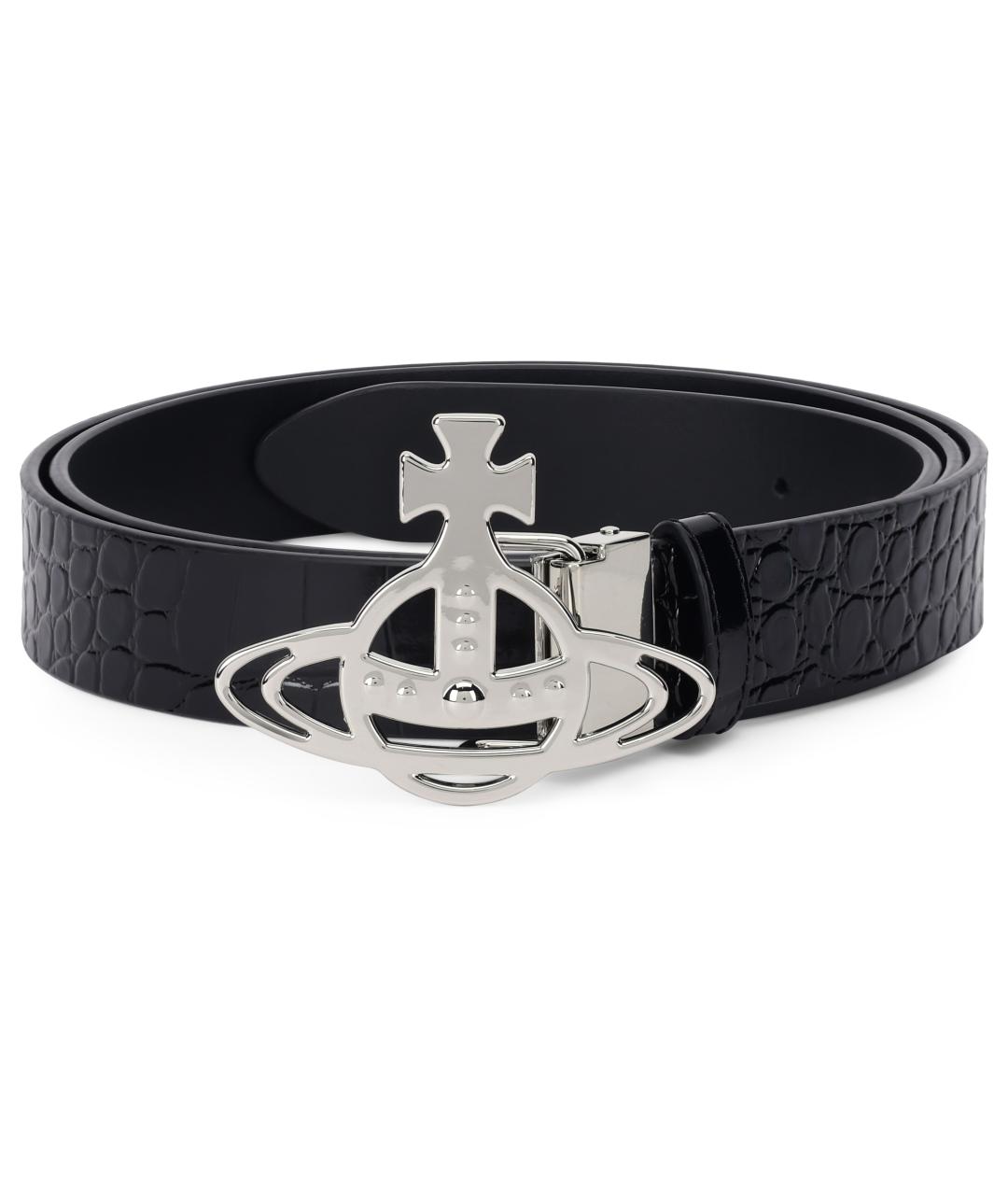 VIVIENNE WESTWOOD Черный кожаный ремень, фото 2