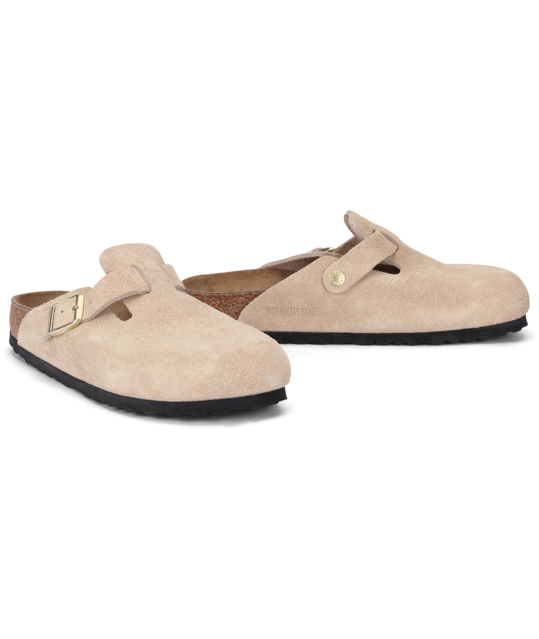 BIRKENSTOCK Бежевые кожаные сандалии, фото 3