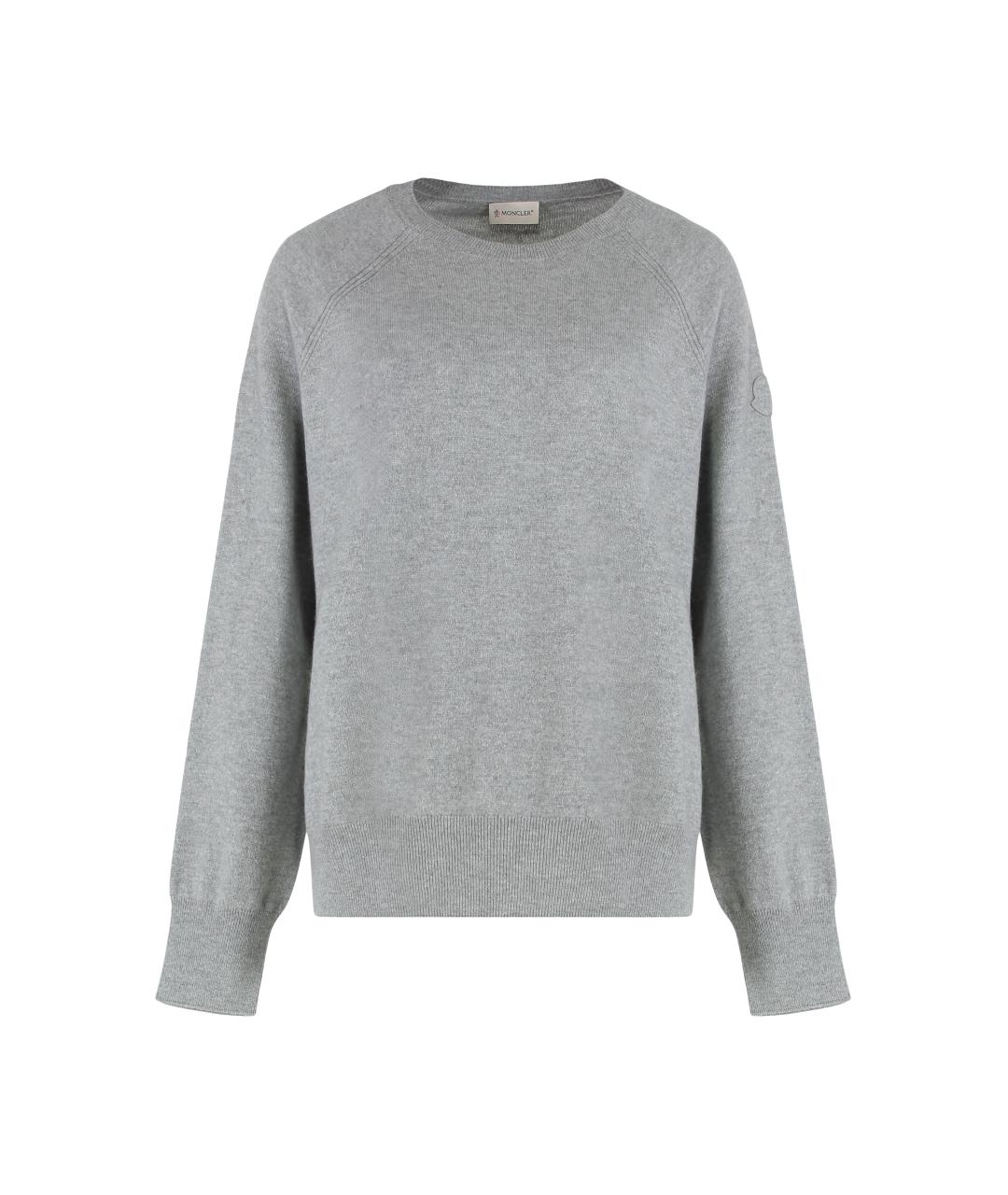 MONCLER Серый кашемировый джемпер / свитер, фото 1