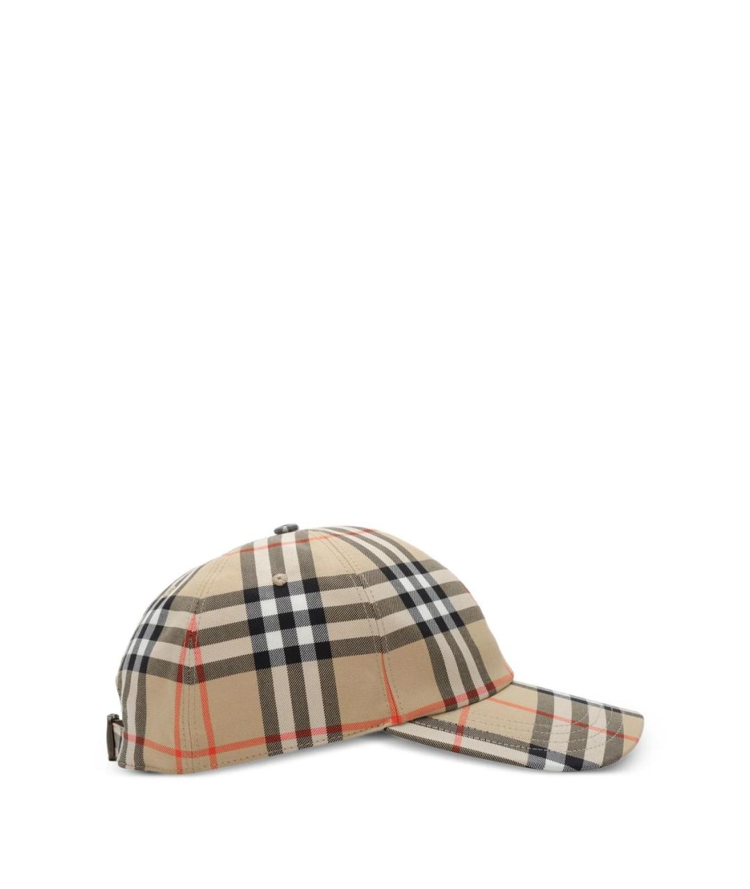BURBERRY Бежевая хлопковая кепка, фото 2