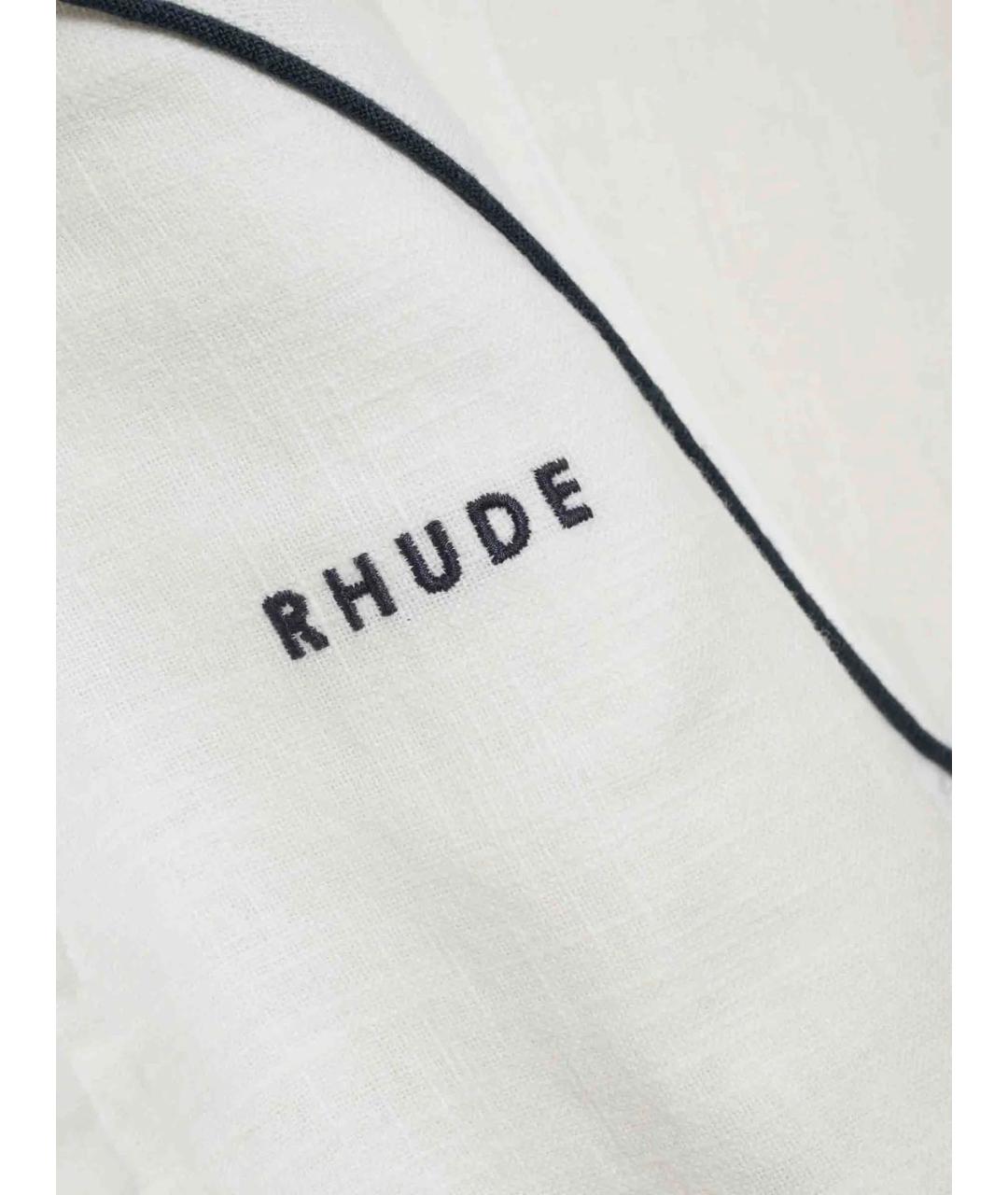 RHUDE Белая льняная куртка, фото 3