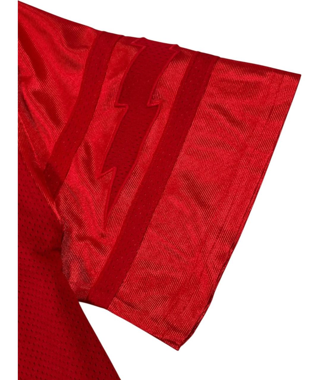 RHUDE Красная хлопко-полиэстеровая футболка, фото 5