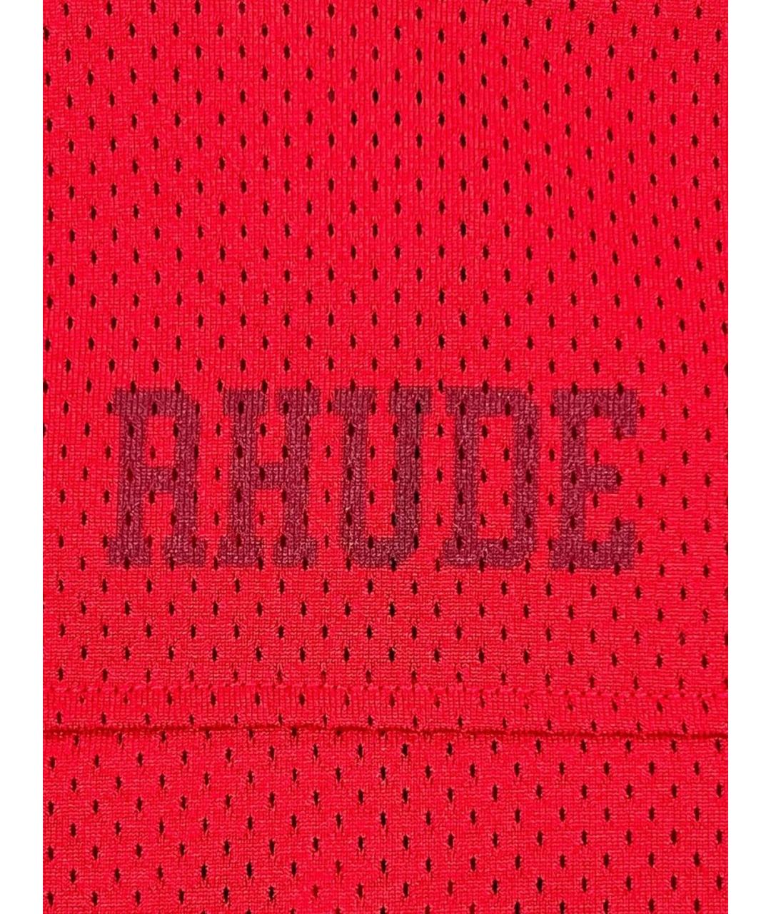 RHUDE Красная хлопко-полиэстеровая футболка, фото 4