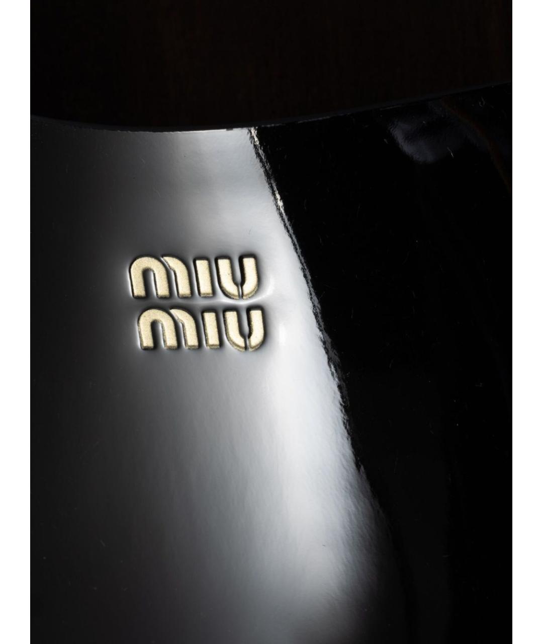 MIU MIU Черные кожаные сандалии, фото 3