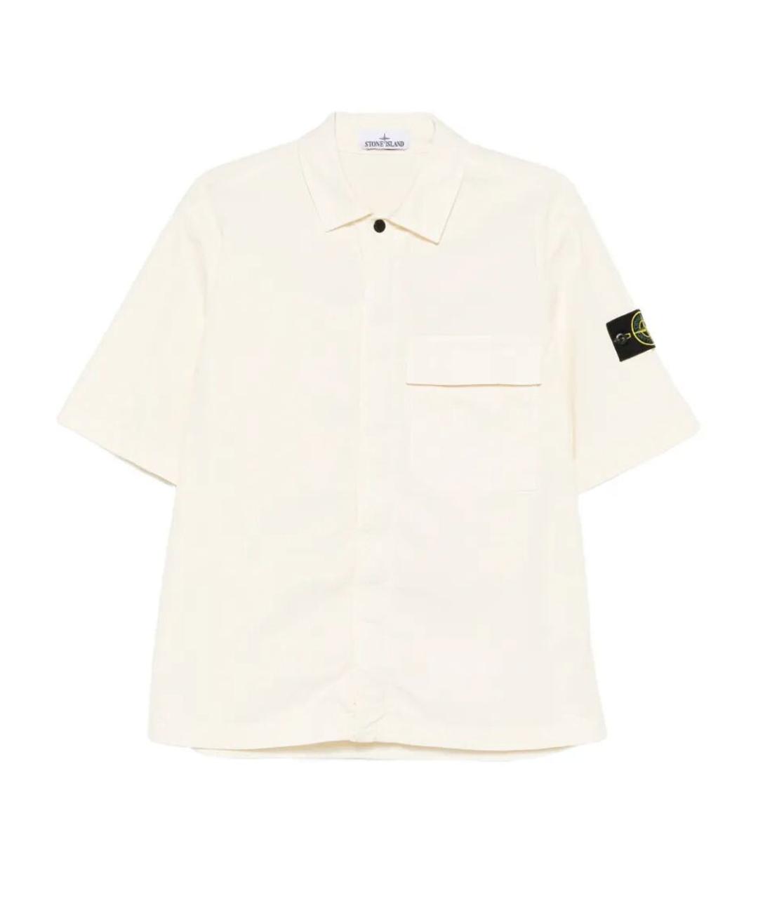 STONE ISLAND Белая хлопковая кэжуал рубашка, фото 1