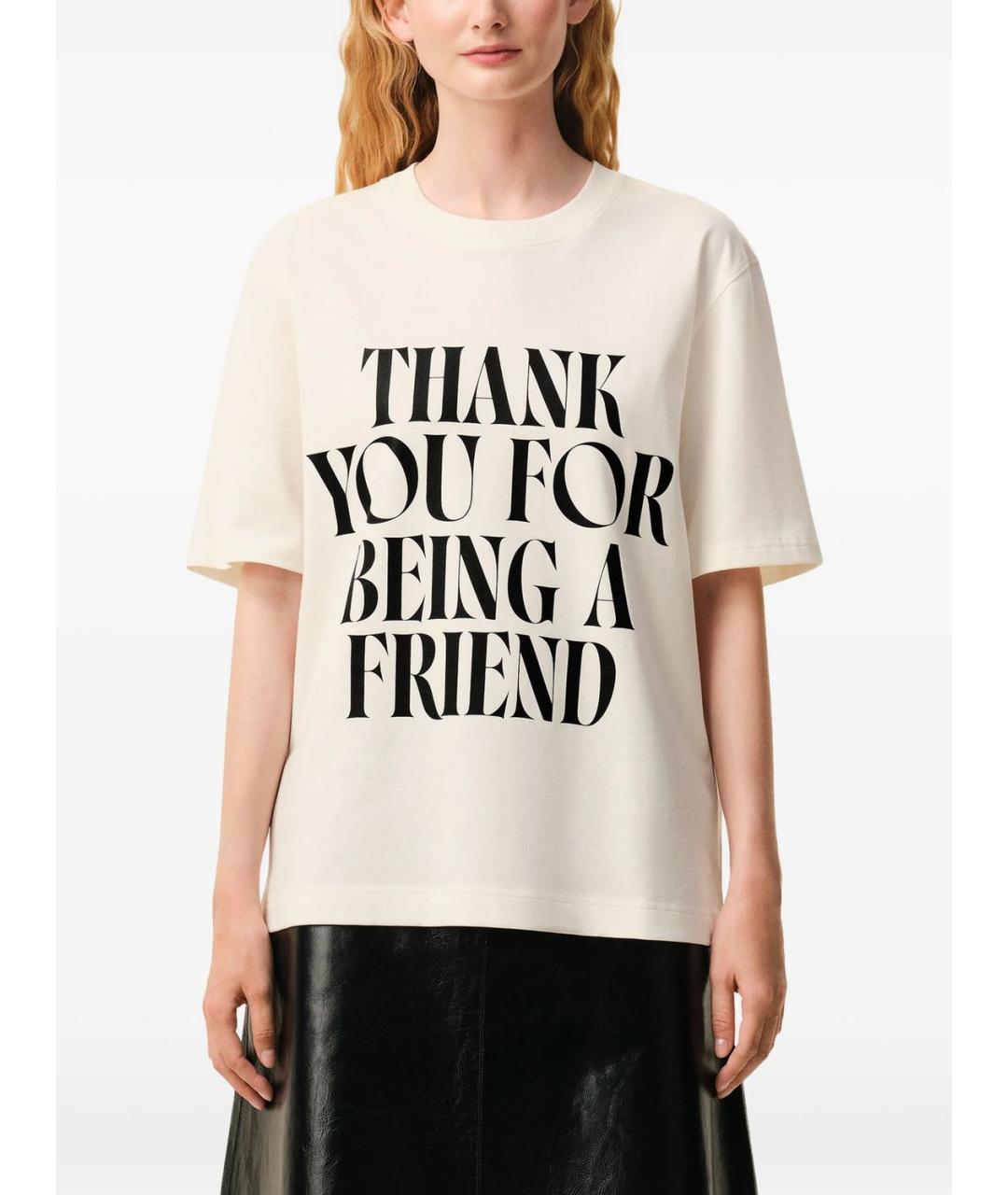 Ami Paris Бежевая хлопковая футболка, фото 2