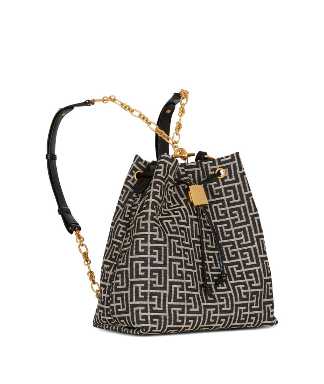 BALMAIN Коричневая синтетическая сумка через плечо, фото 3