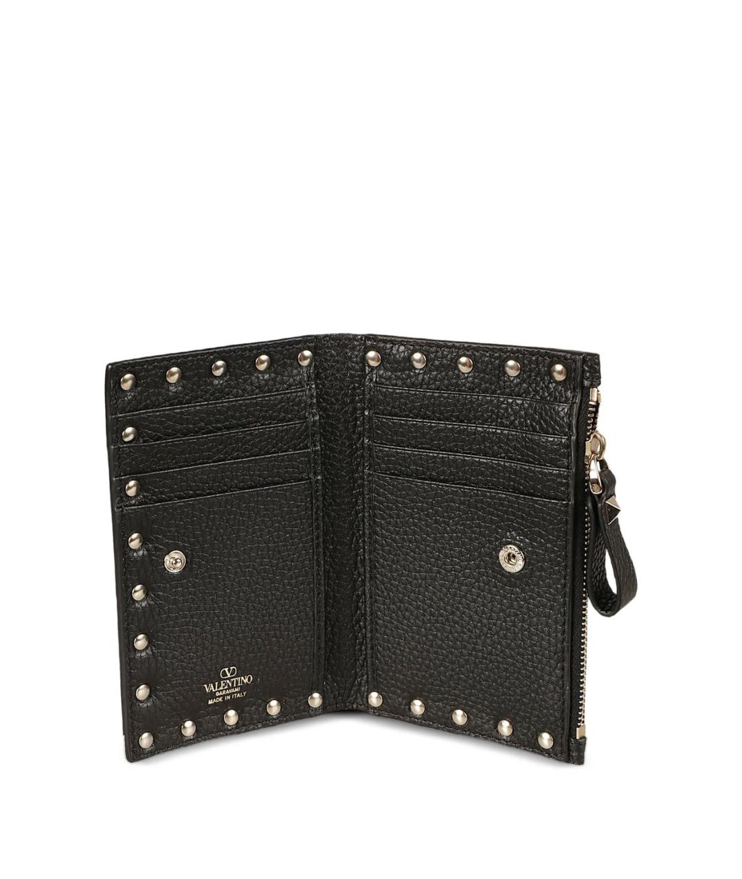 VALENTINO Черный кожаный кардхолдер, фото 5