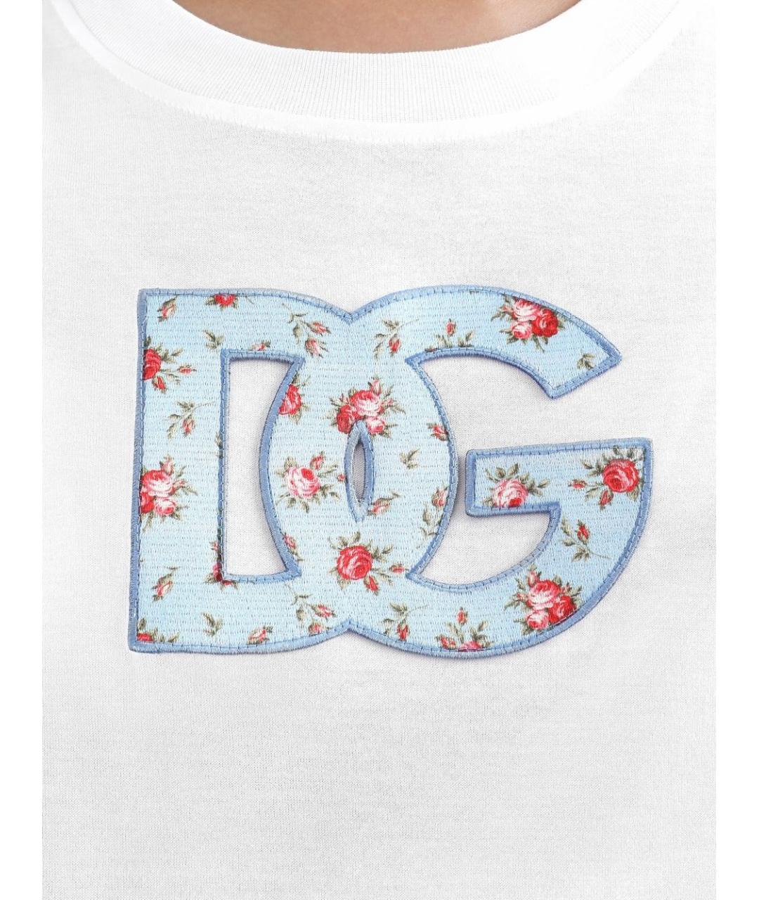 DOLCE&GABBANA Белая хлопковая футболка, фото 2