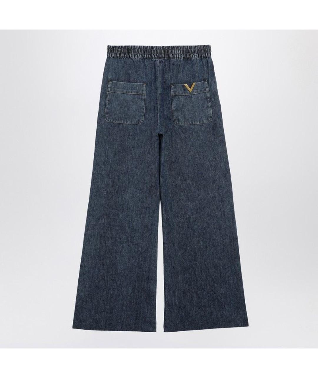 VALENTINO Синие хлопковые прямые джинсы, фото 2