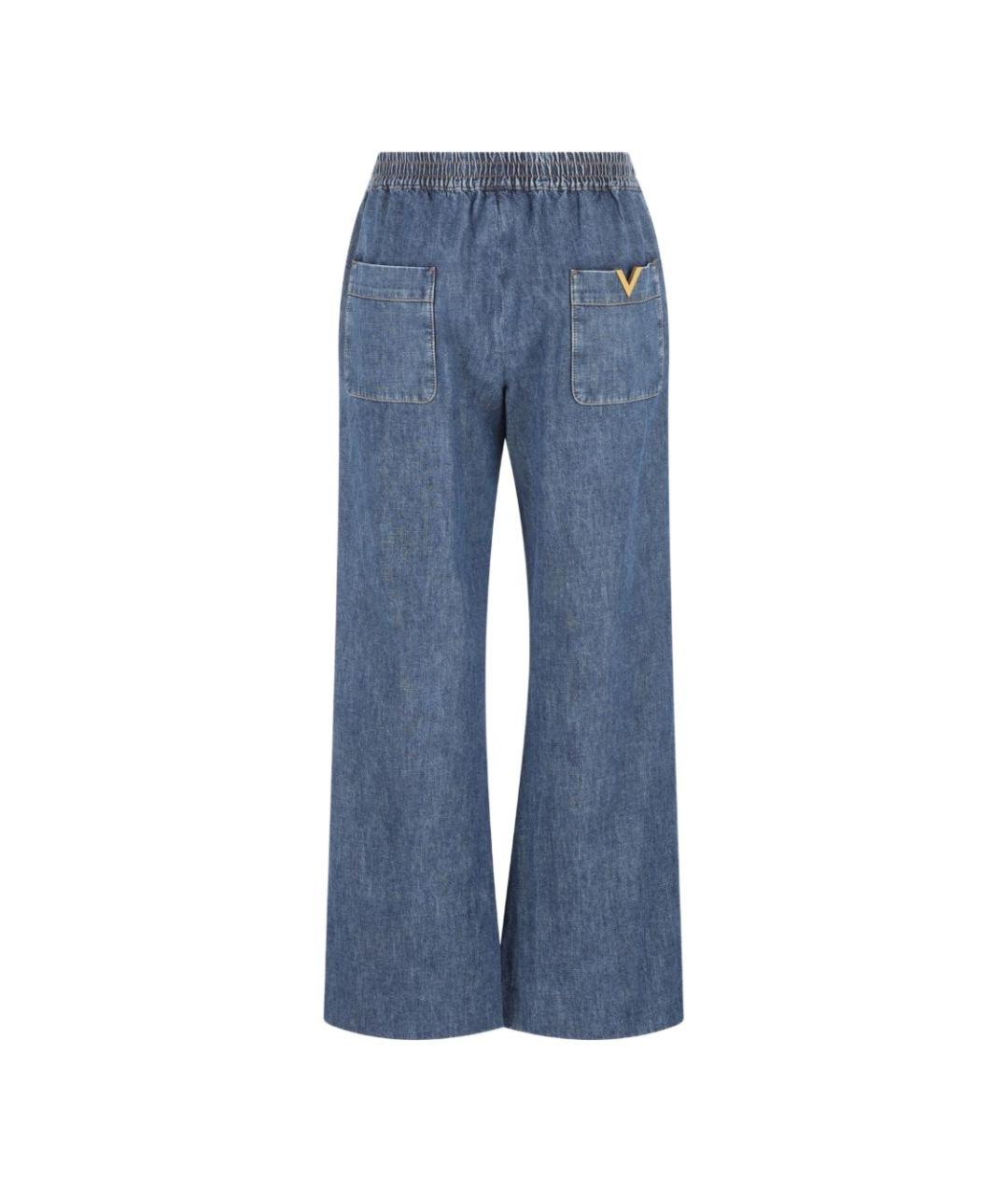 VALENTINO Синие хлопковые прямые джинсы, фото 4