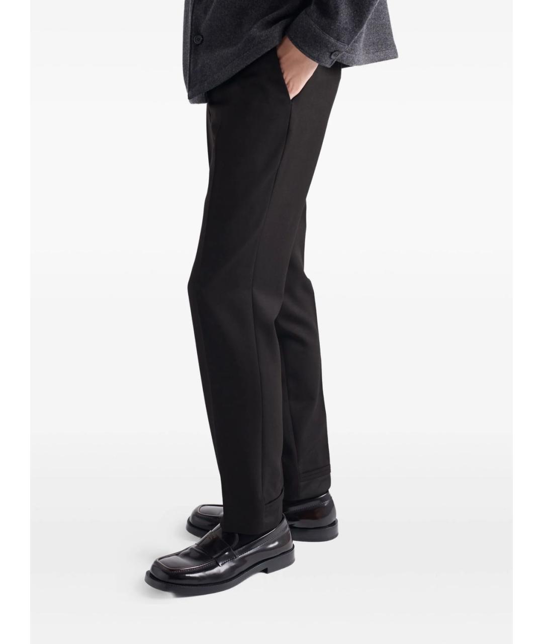 PRADA Черные шерстяные классические брюки, фото 4