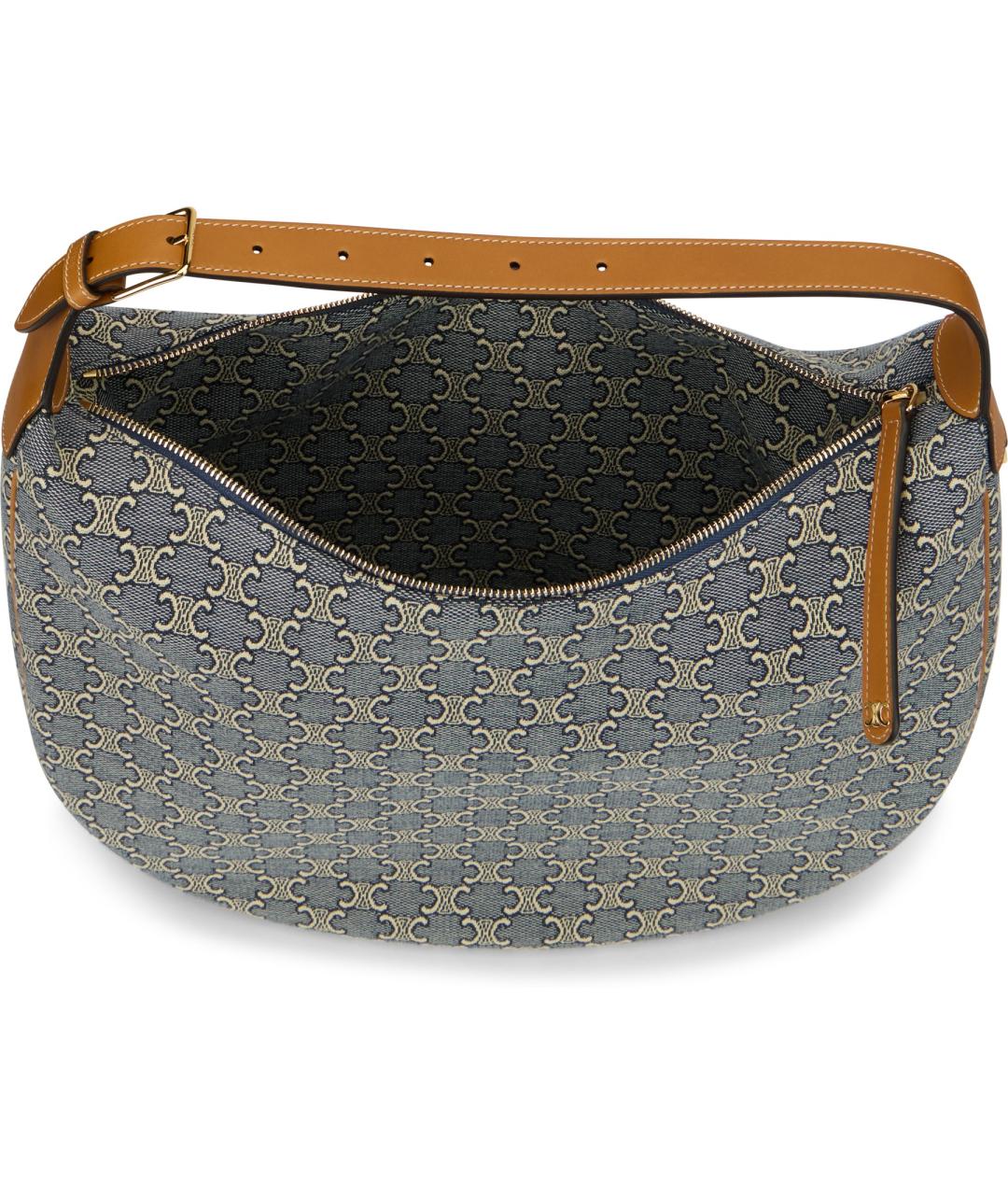 CELINE Синяя сумка с короткими ручками, фото 5