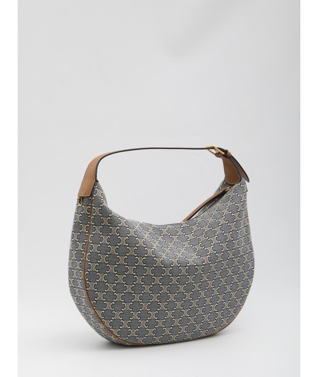 CELINE Синяя сумка с короткими ручками, фото 2