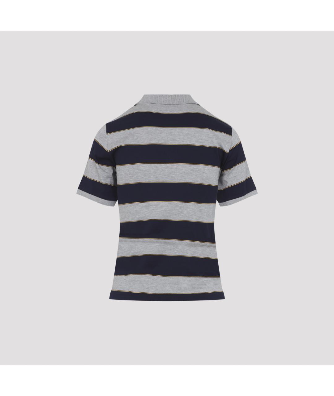 MIU MIU Серая хлопковая футболка, фото 3